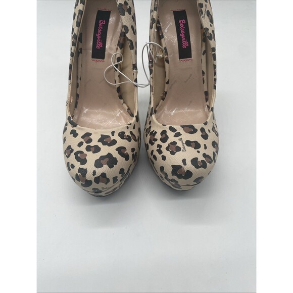 Betseyville Krash Leopard Heels All Man made Materials Size 7.5 - Picture 9 of 11